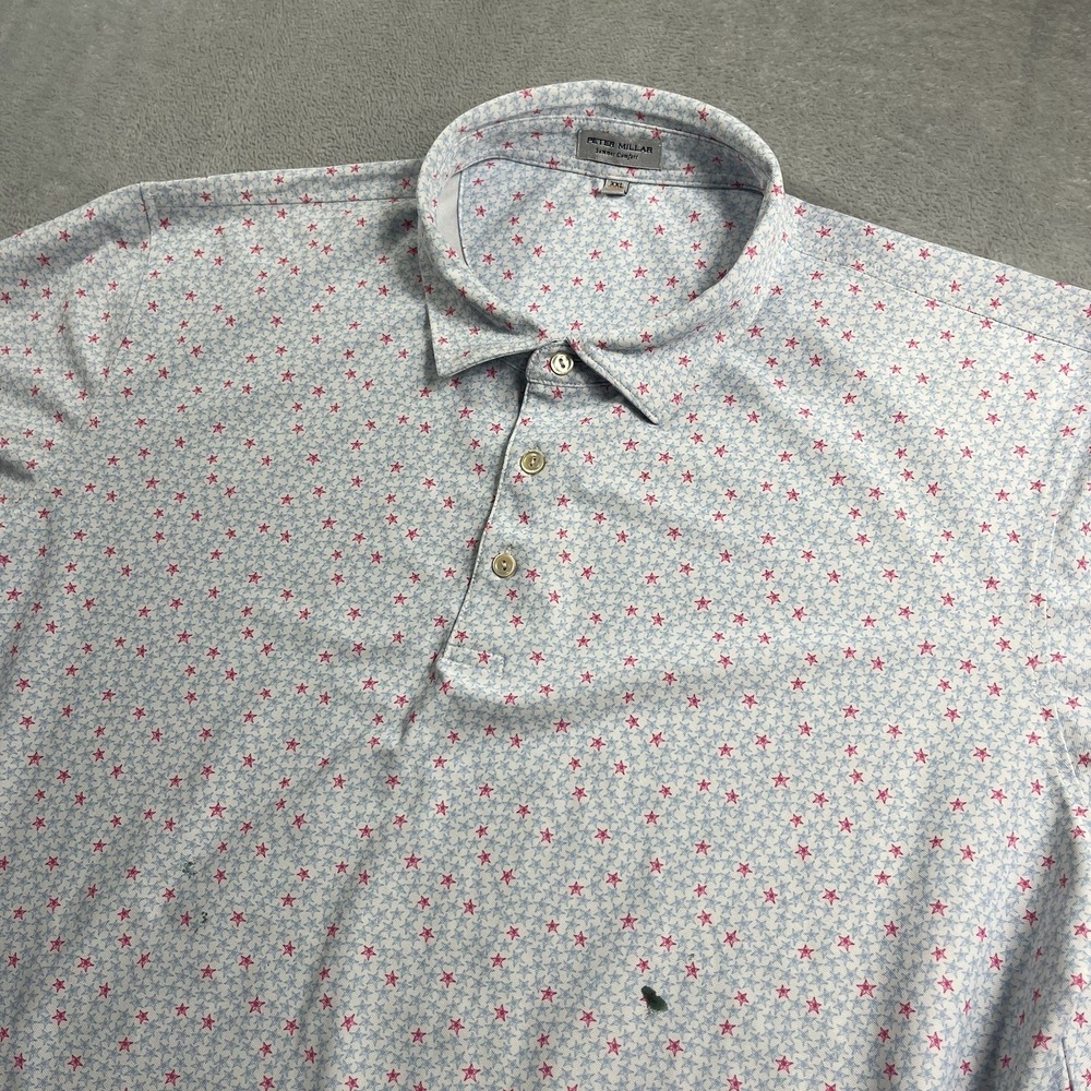 Peter‎ Millar Starfish Performance Mesh Golf Polo size 2XL Summer Comfort